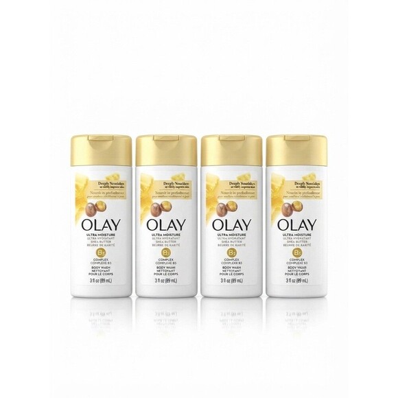 OLAY Other - 4 Olay Ultra Moisture Body Wash with Shea Butter, All Skin Types Travel Size 3oz